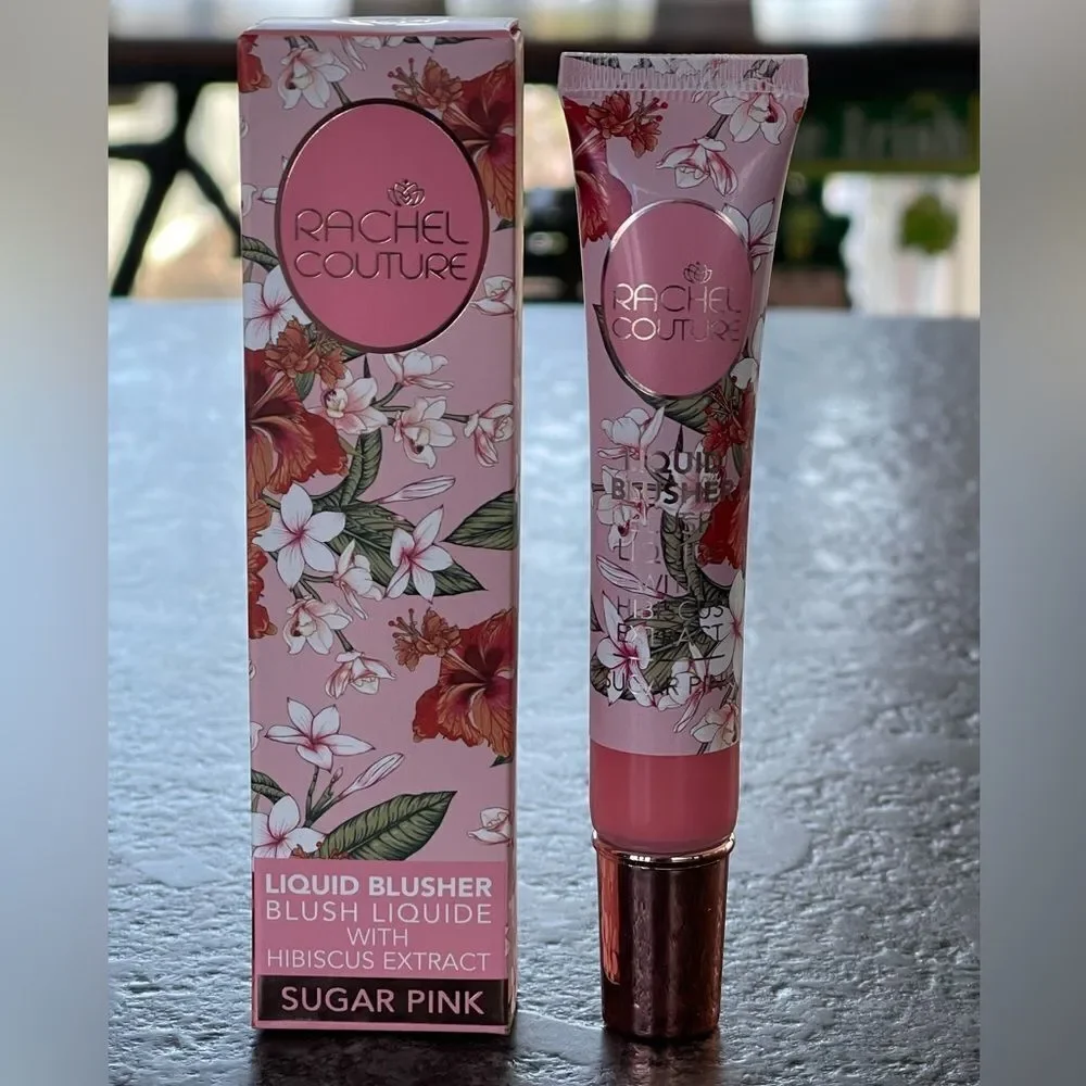 Rachel Couture Liquid Blusher in Sugar Pink helps promote smoother younger skin